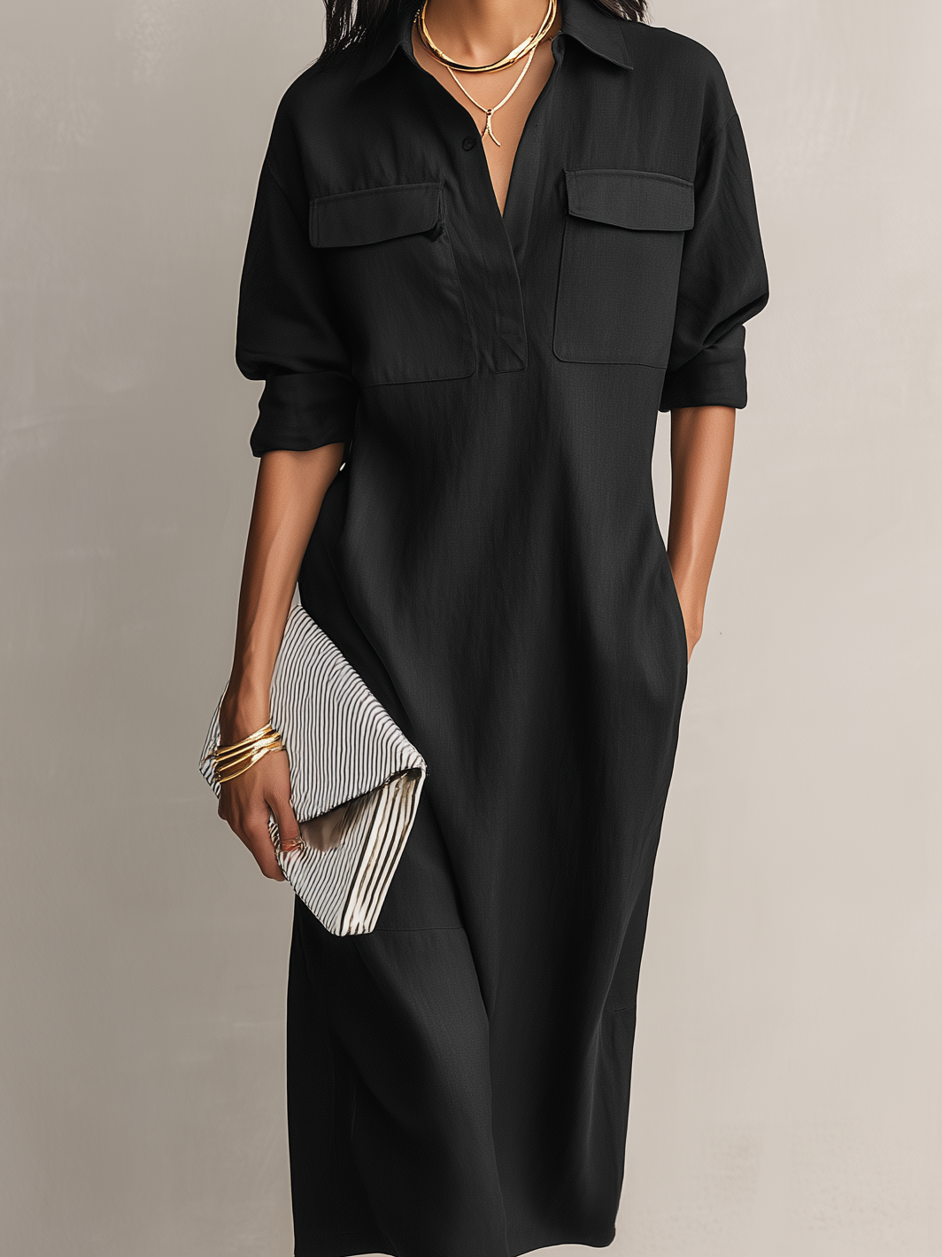 Elegant Blend Midi Dress