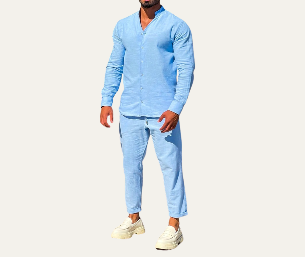 Linen Shirt and Trousers Set