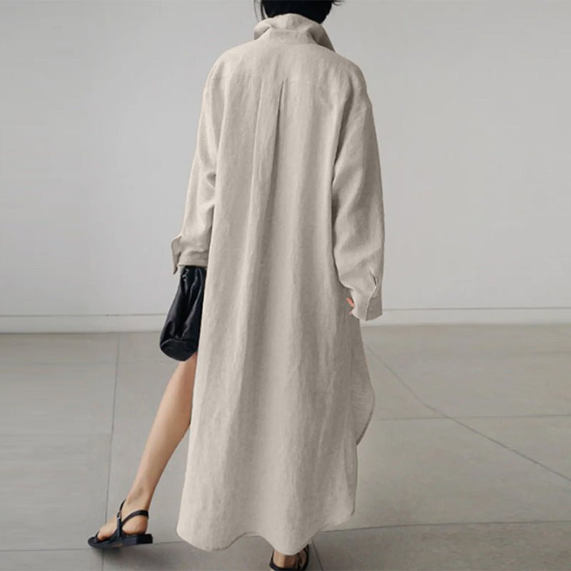 Oversized Linen Shirt Dress