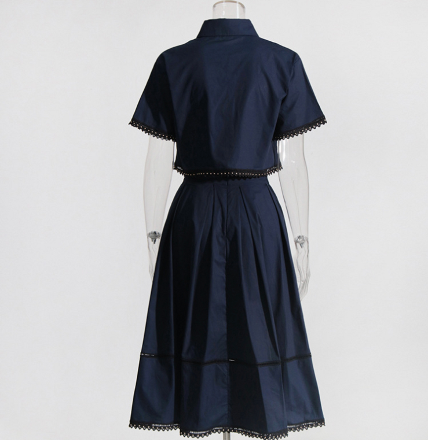 Embroidered Skirt Two piece set