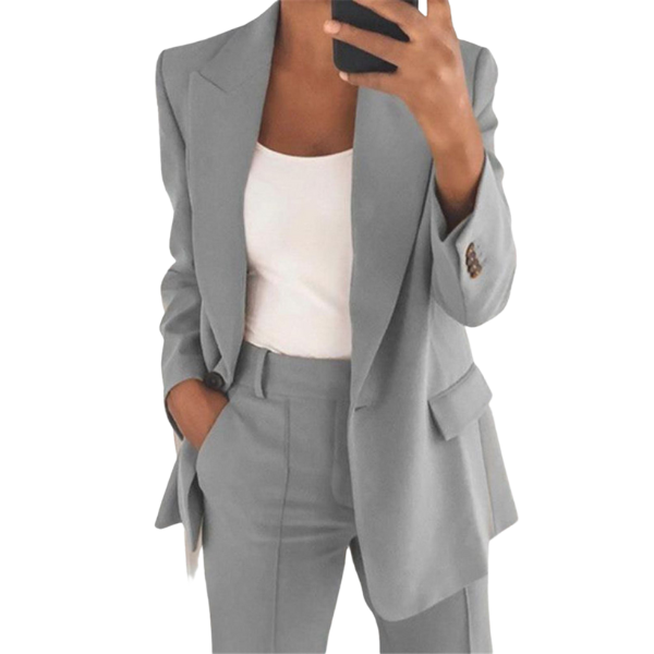 Blazer Set with Tailored Jacket and Trousers