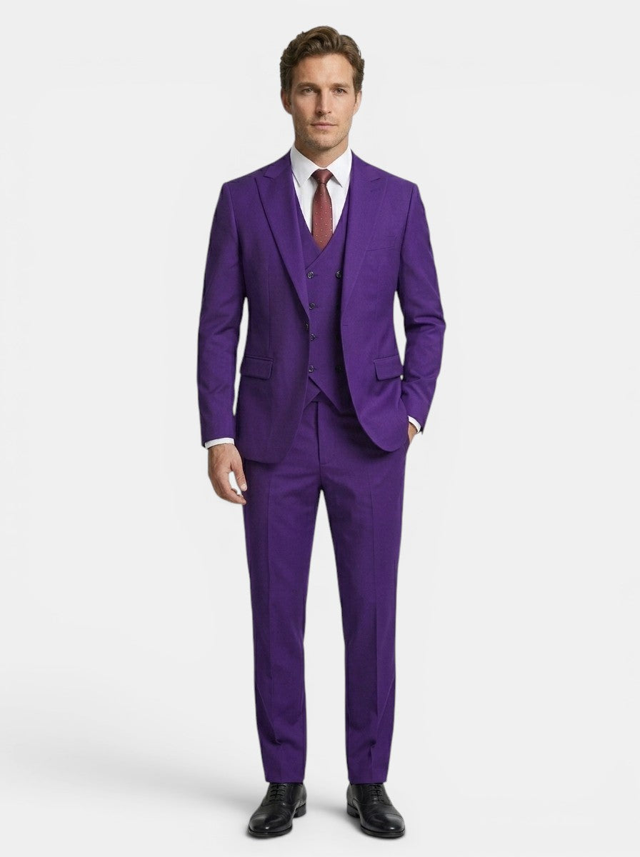 Lightweight Fabric Slim Fit 3-Piece Suit