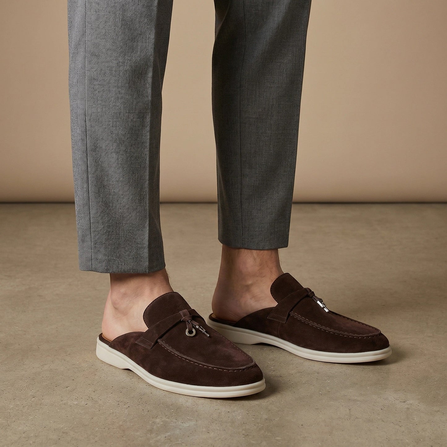 Suede Mule Loafers