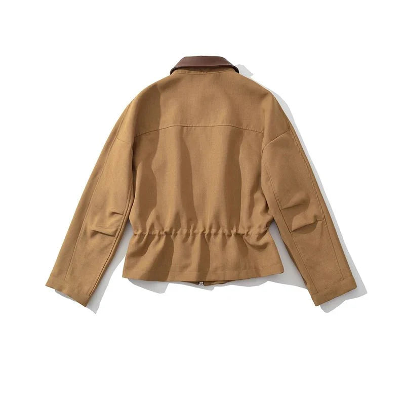 Drawstring Batwing Jacket