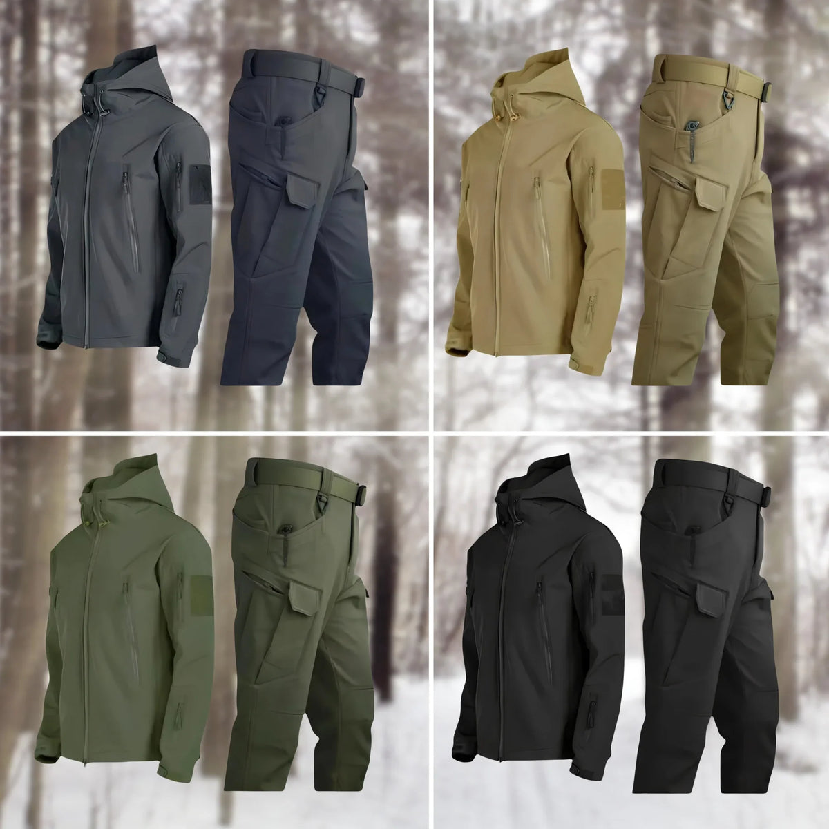 Ridge Hooded Outdoor Jacket & Cargo Trouser Set