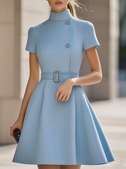 Sophisticated High-Neck Dress