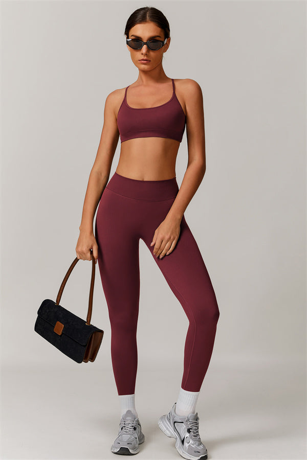 Cross-Back Bra & Sculpt Legging Set