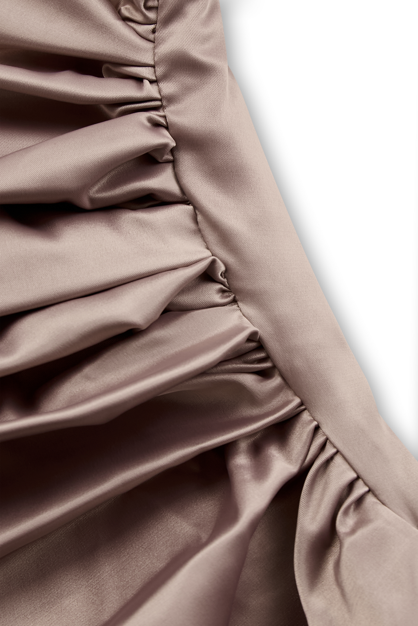 Satin One-Shoulder Gown