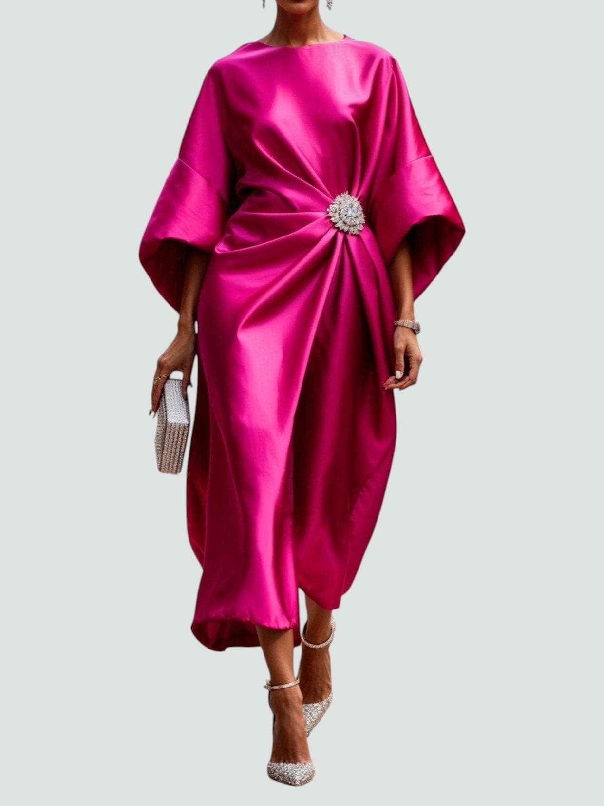 Satin Midi Dress