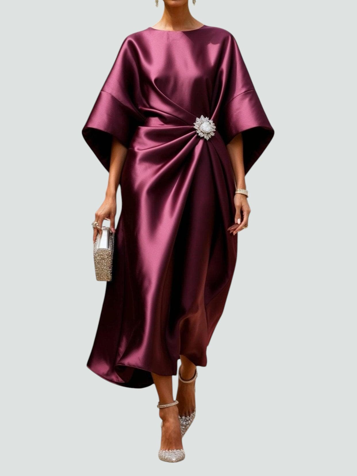 Satin Midi Dress