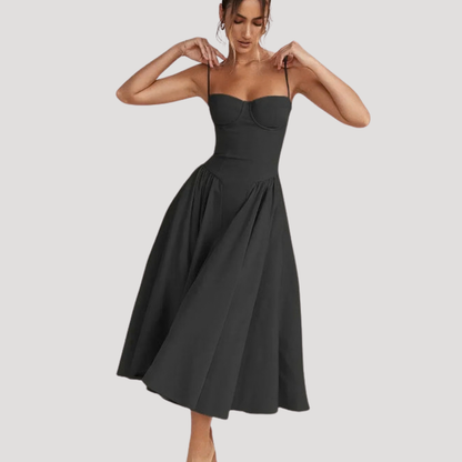 Corset Bodice Midi Dress