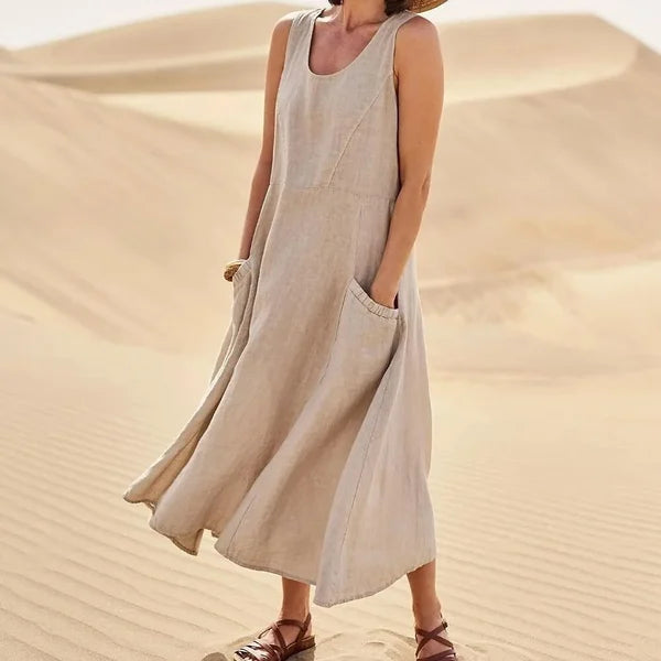 Linen Midi Dress