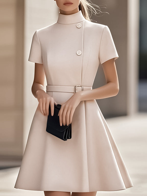 Sophisticated High-Neck Dress