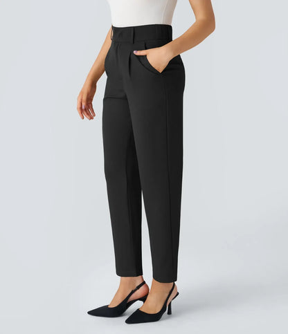 stretchy high-waisted pants