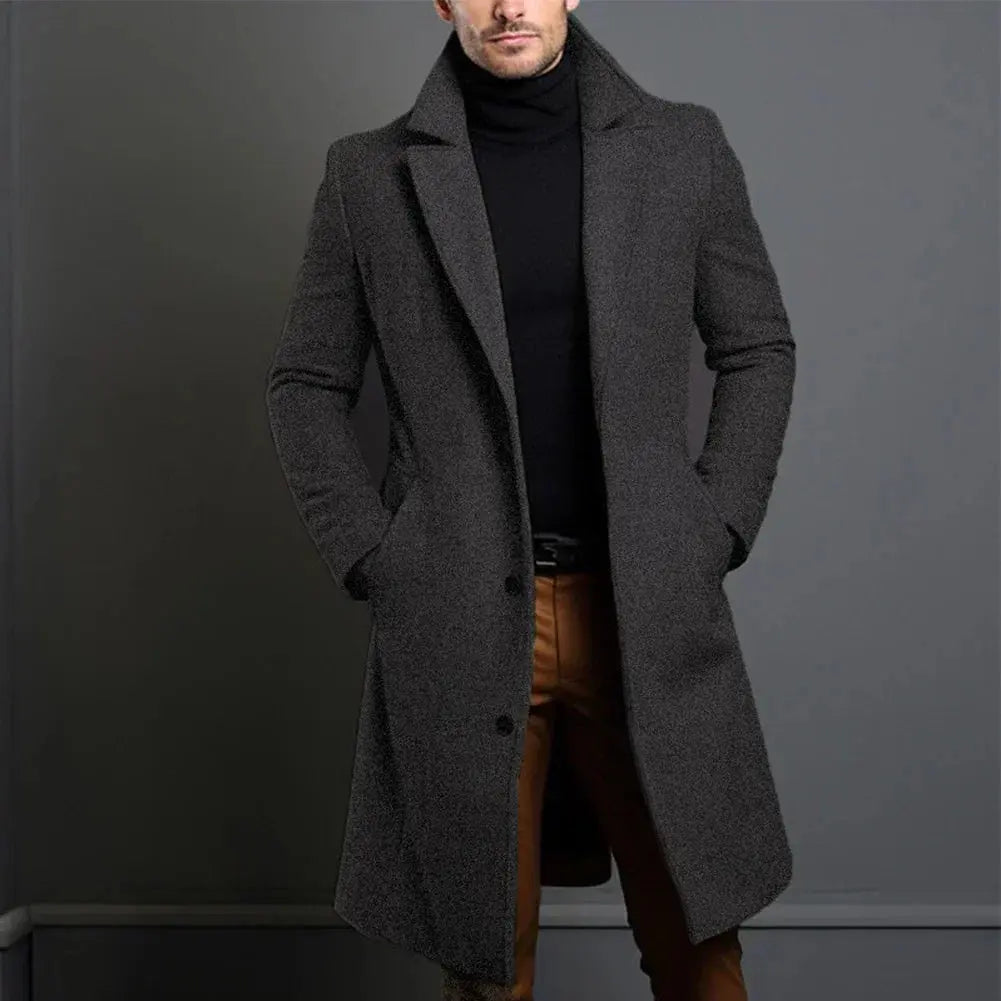 Classic Tailored Overcoat - Long Winter Coat for Smart or Casual Wear
