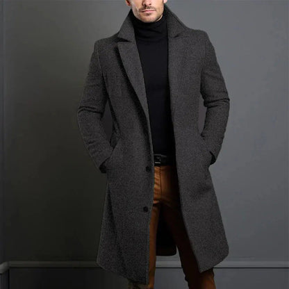 Classic Tailored Overcoat - Long Winter Coat for Smart or Casual Wear