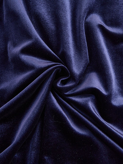 Albane Long-Sleeve Velvet A-Line Midi Dress