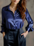 Sophisticated Satin Long-Sleeve Blouse