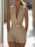 Belted Romper V-Neck