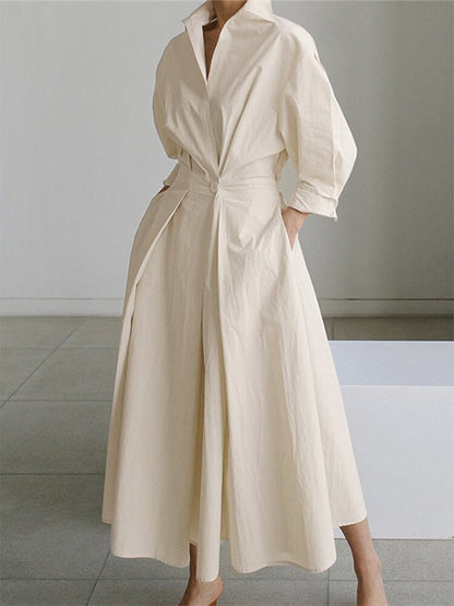 Elegant Dress with Buttons