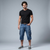 Loose Fit Multi Pocket Denim Cargo Shorts