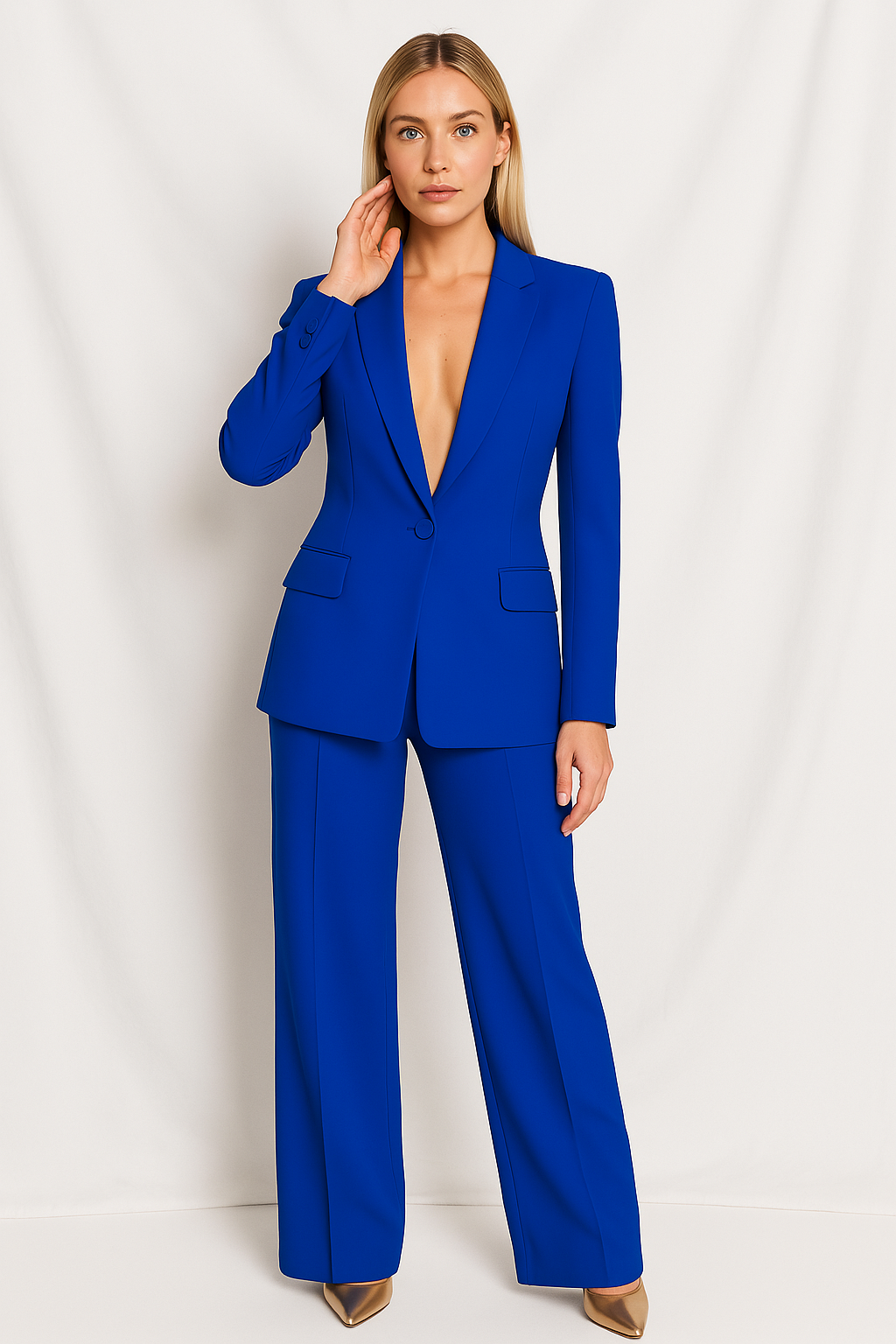 Stylish Two-Piece Blazer Set with Elegant Look