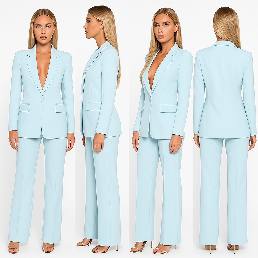 Stylish Two-Piece Blazer Set with Elegant Look