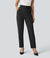 stretchy high-waisted pants