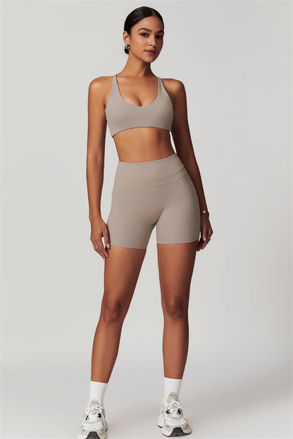 Crossback Sculpt Bra & Shorts Set