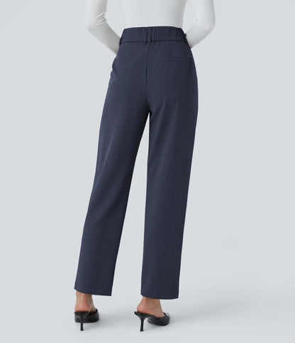 stretchy high-waisted pants