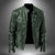 Leather Biker Jacket – Zip-Up with Stand Collar and Pockets
