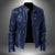 Leather Biker Jacket – Zip-Up with Stand Collar and Pockets