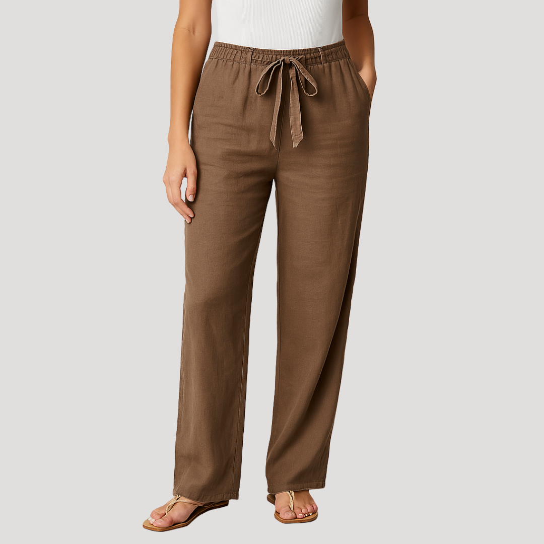 Linen Drawstring Trousers