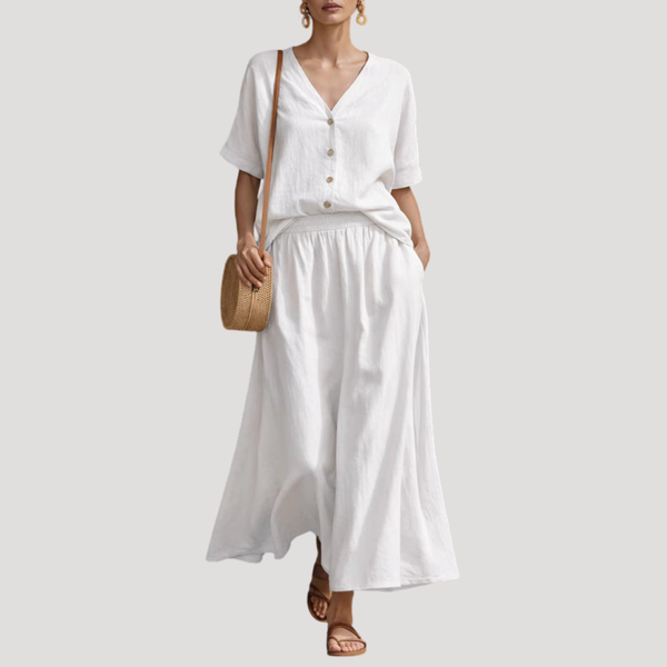 Flowy Midi Skirt Co Ord Set