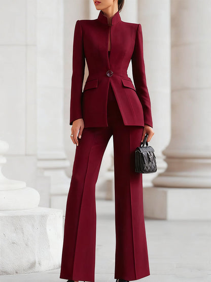 Sharie Elegant Blazer & Trouser Suit Set