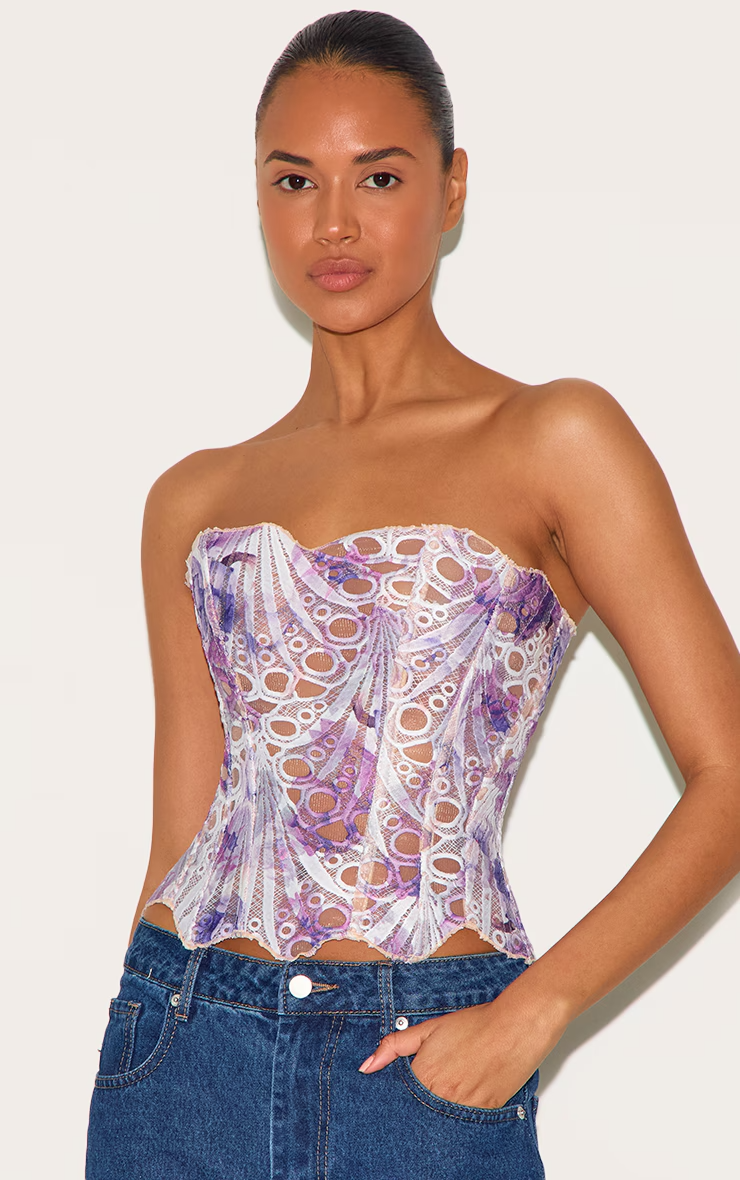 Seductive lace corset top