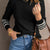 Cynthia Ribbed Striped-Sleeve Sweater