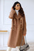 Long Wool Coat with Golden Buttons