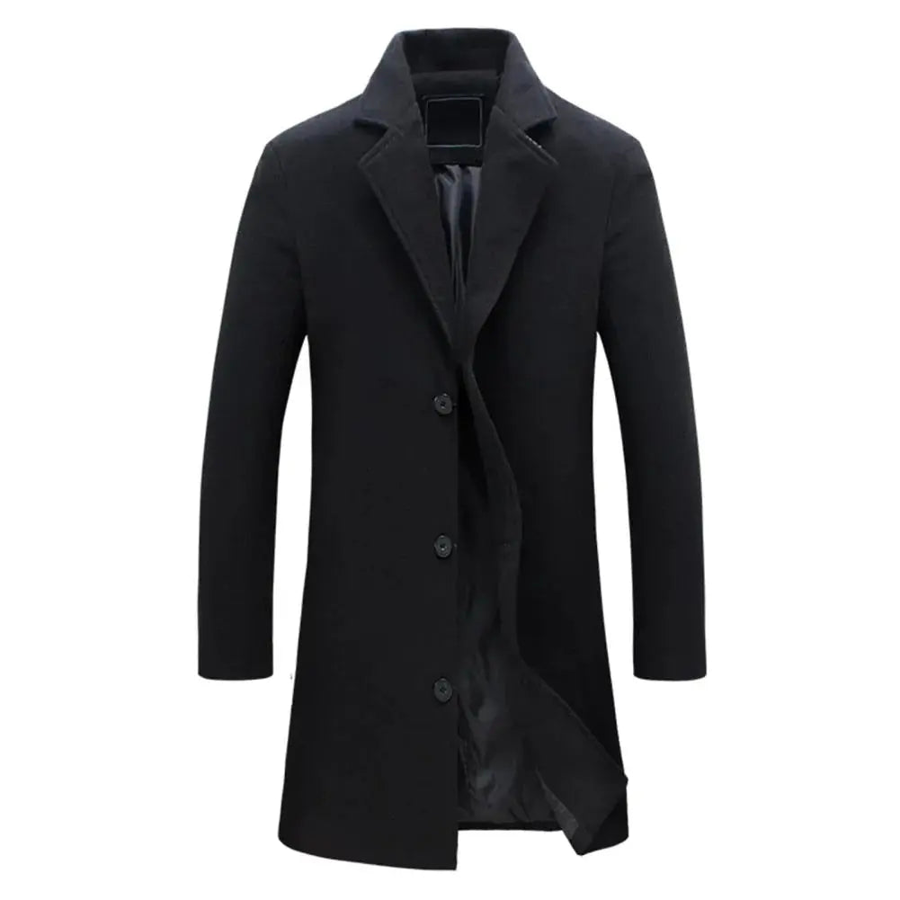 Classic Tailored Overcoat - Long Winter Coat for Smart or Casual Wear