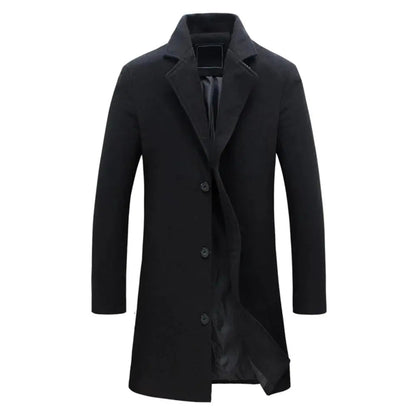 Classic Tailored Overcoat - Long Winter Coat for Smart or Casual Wear