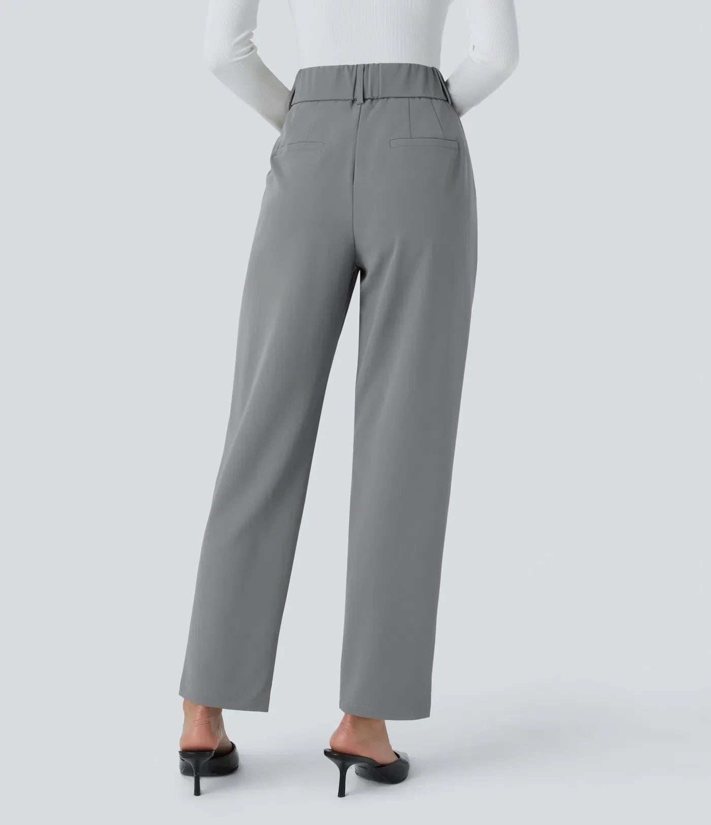 stretchy high-waisted pants