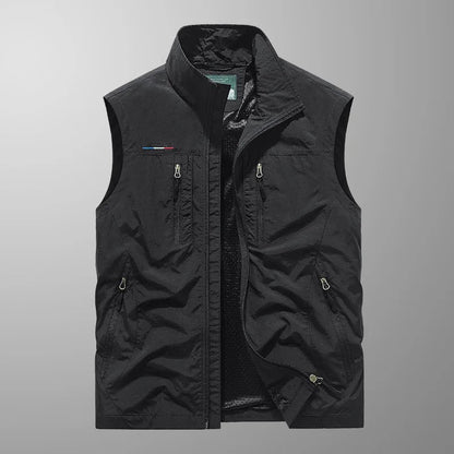 Bodywarmer Zipper Stand-Up Collar Outdoor Vest