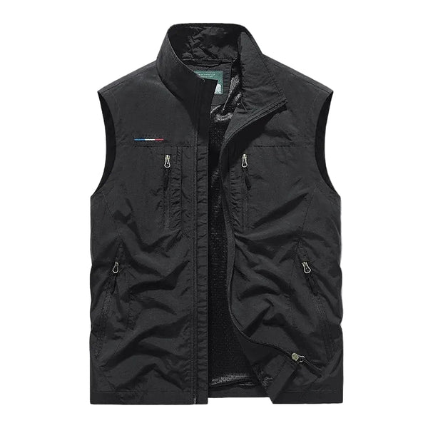Bodywarmer Zipper Stand-Up Collar Outdoor Vest