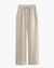 High Waist Linen Straight-Leg Trousers