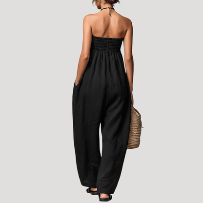 Wide Leg Strapless Jumpsuit