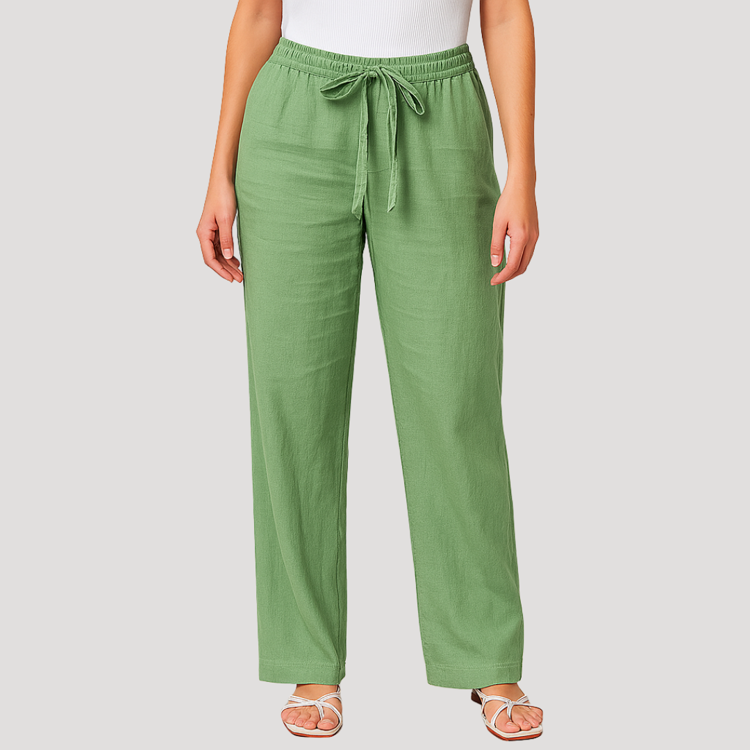 Linen Drawstring Trousers