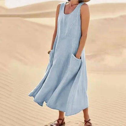 Linen Midi Dress