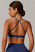 Pleated Crisscross Sports Bra