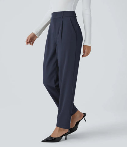 stretchy high-waisted pants