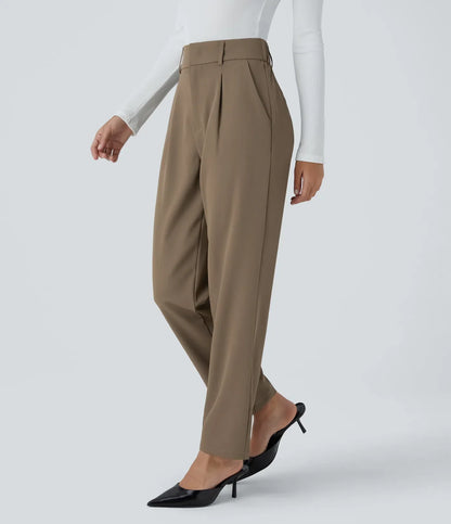 stretchy high-waisted pants